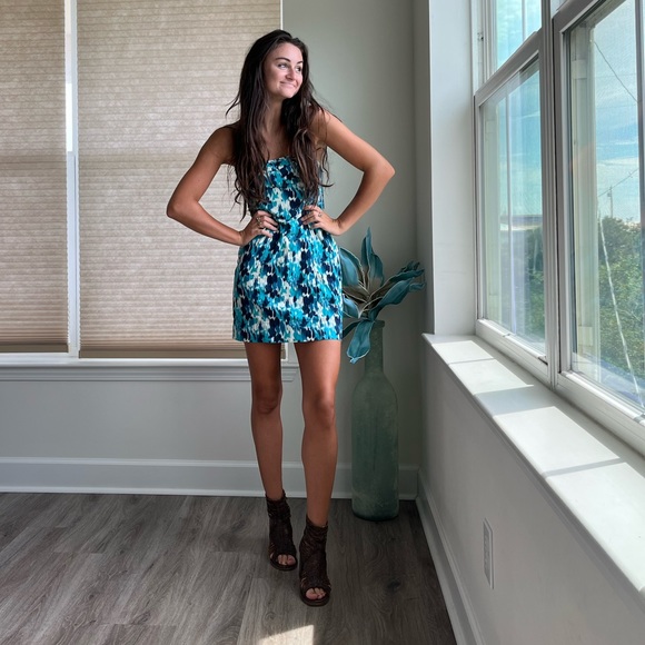 Free People Blue Minidress - Picture 1 of 4